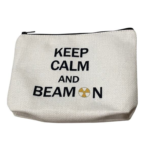 X-Ray Tech Gift Radiographer Makeup Bag Keep Calm And Beam On - Picture 1 of 2
